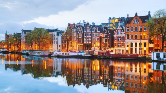 Häuser an den Grachten von Amsterdam