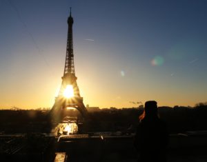 Paris beim Sonnenaufgang