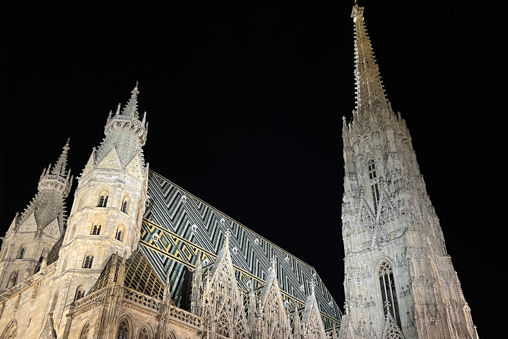 Der Stephansdom in Wien bei Nacht