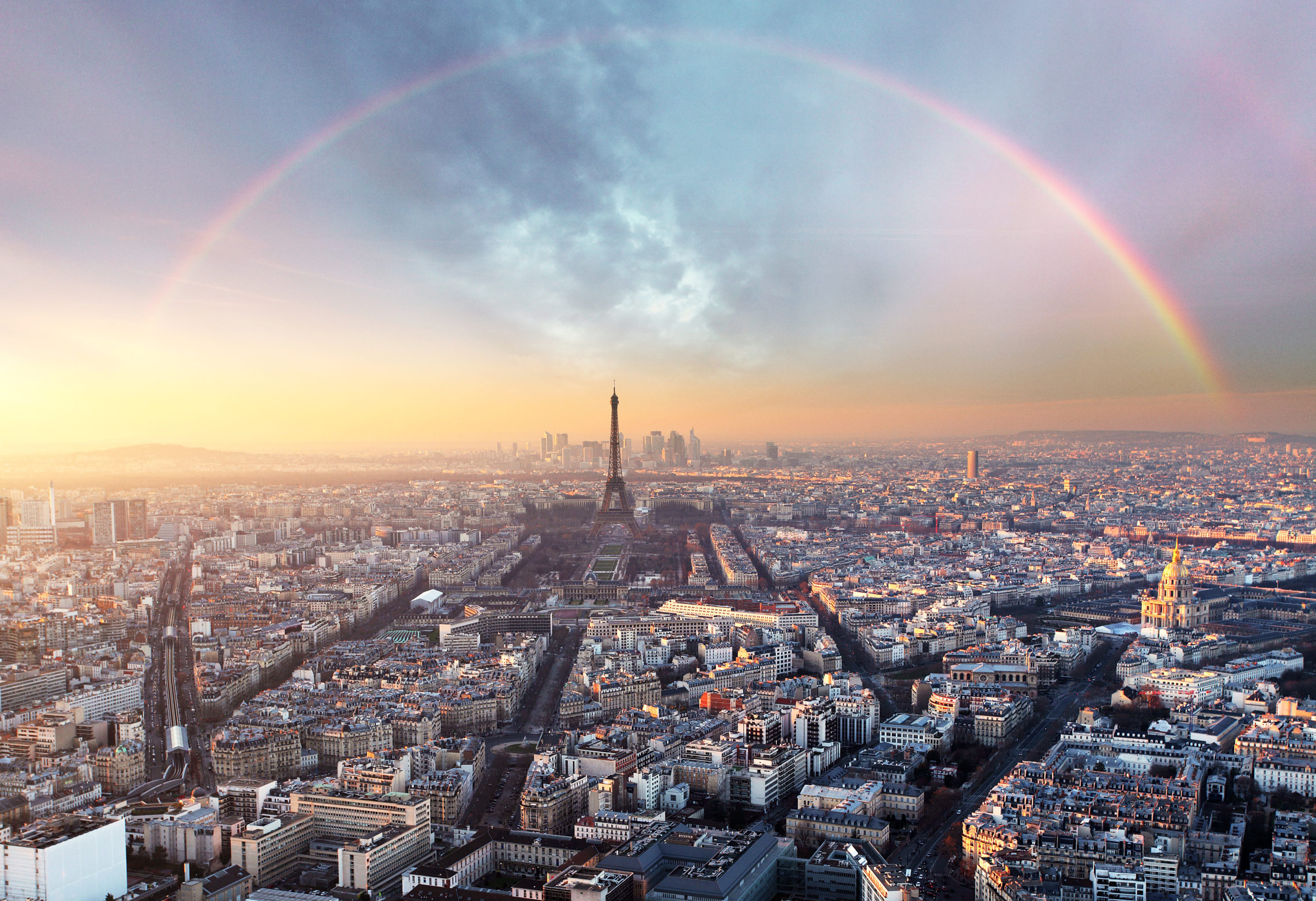 Paris Eiffelturm mit Regenbogen Paris Eiffelturm mit Regenbogen