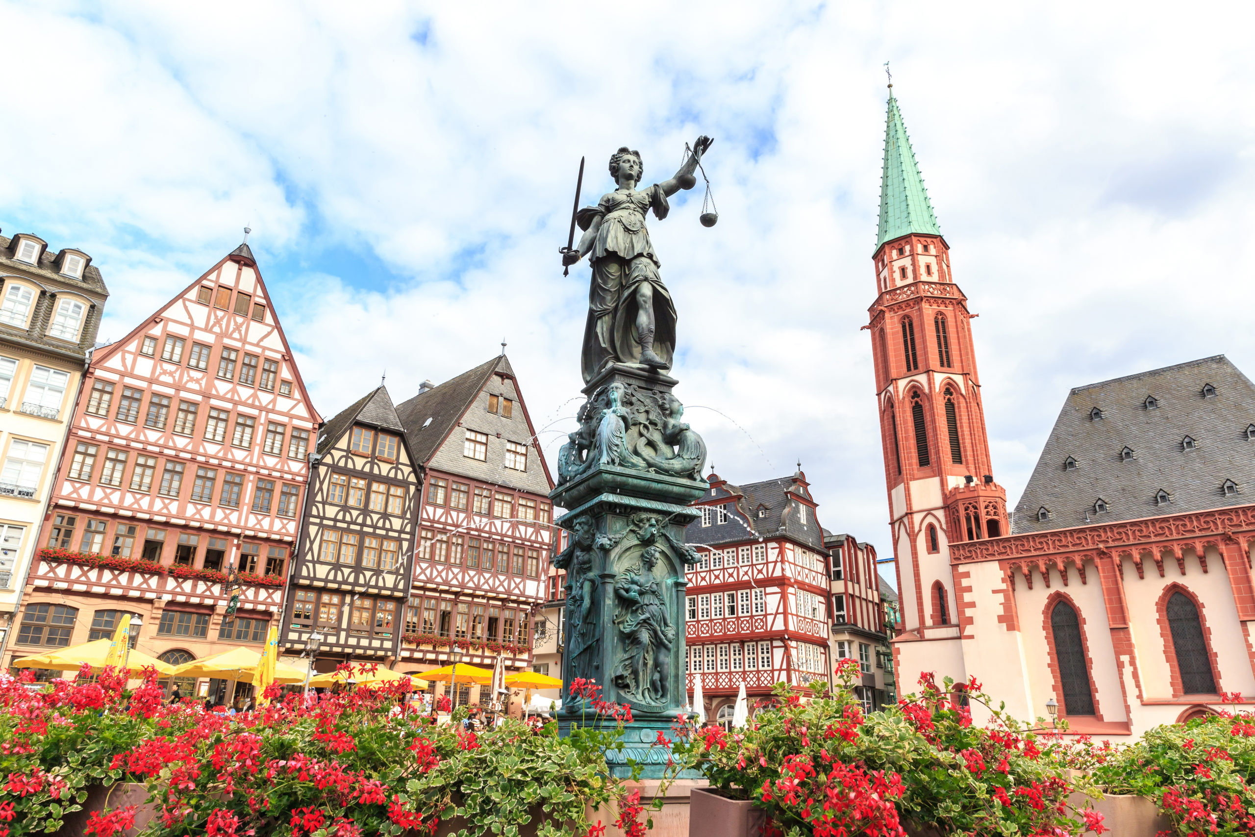 Justitia auf dem Römermarkt Frankfurt