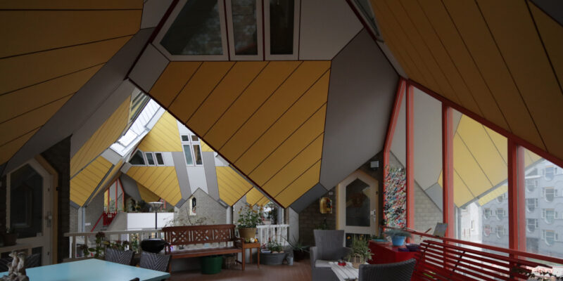 Die markanten Kubushäuser in Rotterdam.